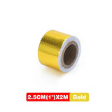 Gold 2'' Thermal exhaust Tape Air Intake Heat Insulation