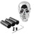 Chrome Skull Red LED Gear Konb