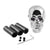 Chrome Skull Red LED Gear Konb