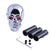 Chrome Skull Red LED Gear Konb