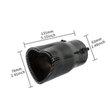 Heart Exhaust S/S Exhaust Tip: Carbon Fiber Look