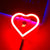 Heart Shaped Car Neon Window Light