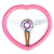 Heart Shaped Chrome Steering Wheel 350MM