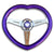 Heart Shaped Chrome Steering Wheel 350MM