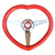 Heart Shaped Chrome Steering Wheel 350MM