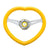 Heart Shaped Chrome Steering Wheel 350MM
