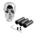 Chrome Skull Red LED Gear Konb