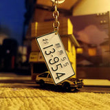 Initial D AE86 License Plate JDM Keychain