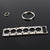 JDM 6 Head Gasket Keychain Engine Metal