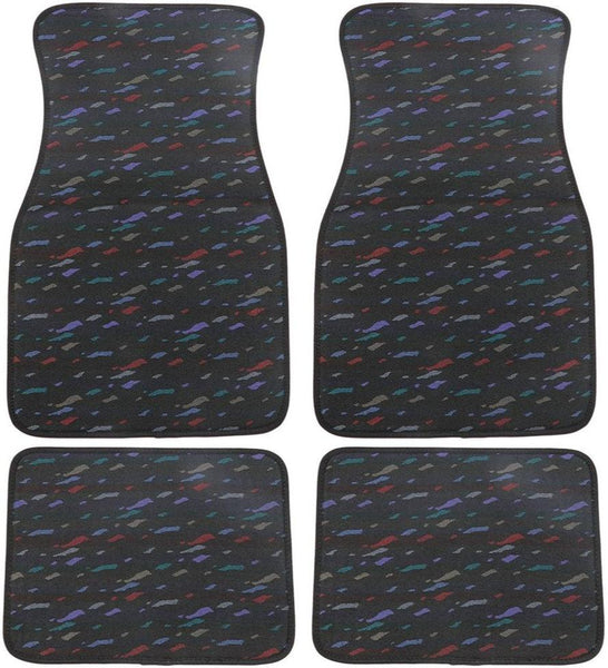 JDM Le Mans Confetti Fabric Floor Mats Plush