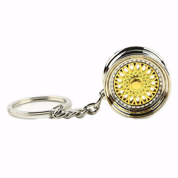 JDM Wheel Keychain Rim Hub Keyring