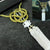 JP Fusa Gold-White Kiku Tsuna Rope Vip Charm