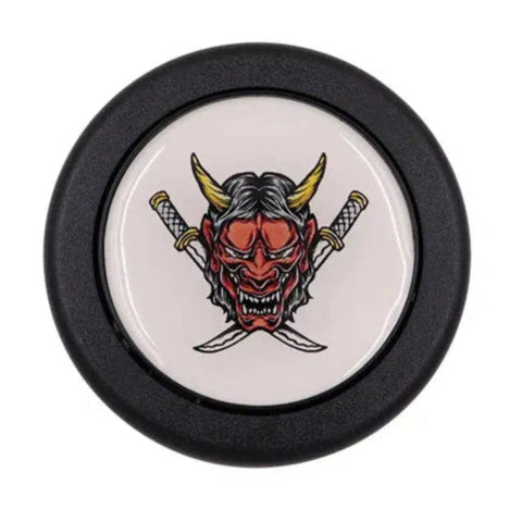 Japanese Oni mask Horn Button