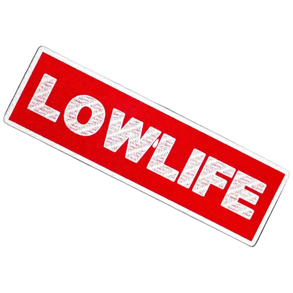 Low Life JDM Sticker Decal - 7.5x3 Inches Gloss White Vinyl For Car/Truck