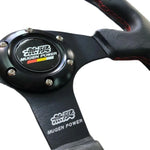 Jdm Mugen Steering Wheel 350mm 14in Leather