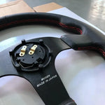 Jdm Mugen Steering Wheel 350mm 14in Leather