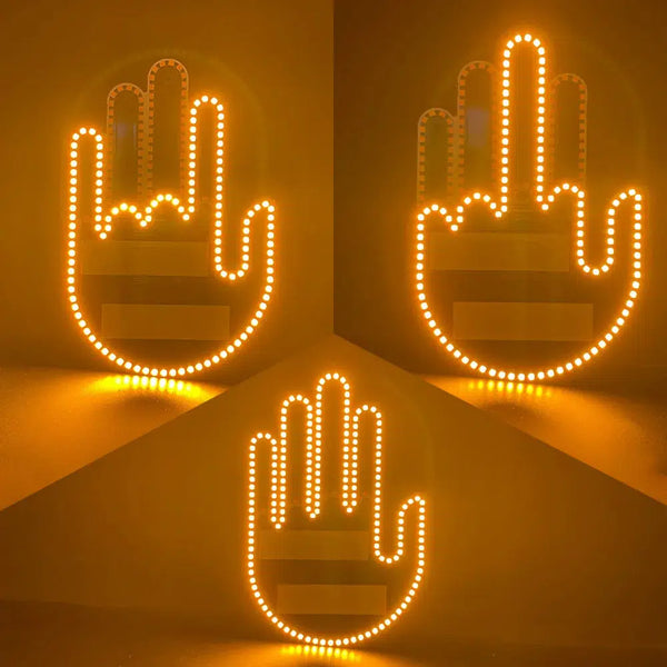 LED Illuminated Middle Finger Gesture Light Gesture