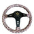 Leopard Embroidered Suede Leather Steering Wheel