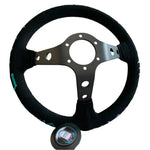 Likewise Leather Suede Steering Wheel 330mm Deep Dish