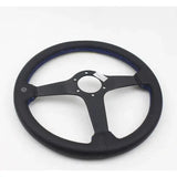Limitless 14" Leather Steering Wheel - Blue Stitch