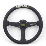 Limitless 14" Leather Steering Wheel - Blue Stitch