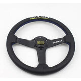 Limitless 14" Leather Steering Wheel - Blue Stitch