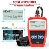 MS309 OBD2 Diagnostic Tool - Clear Fault Codes & Engine Scanner