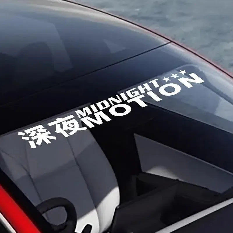 Gloss Black Plain Sun Strip – Car Decal / Graphic – Windscreen Sun Strip