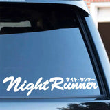 Night Runner Jdm Front Windshield Stickers
