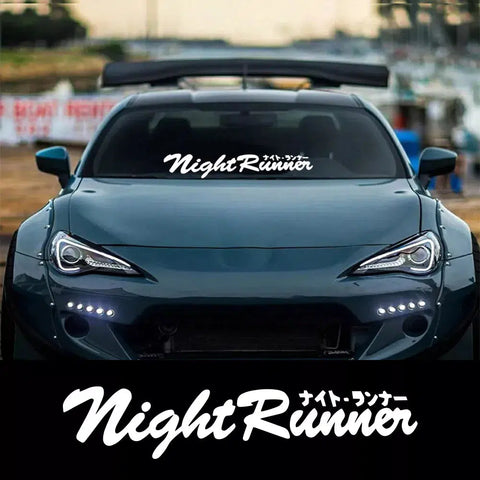 Night Runner Jdm Front Windshield Stickers