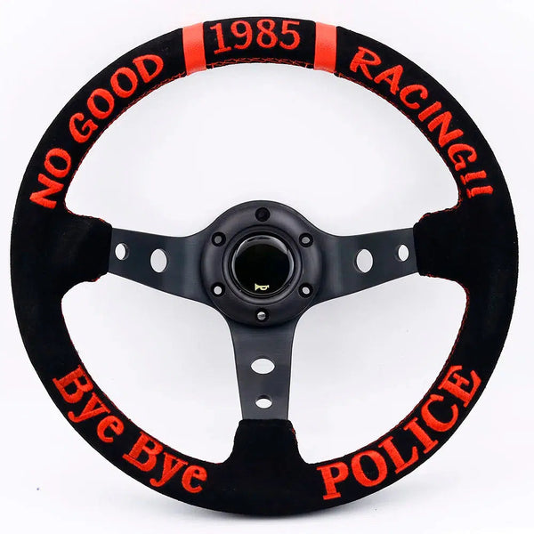 No Good Racing 13/14inch Suede Steering Wheel JDM Performance