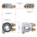 Adaptateur Sandwich Aluminium Pour Filtre à Huile AN10 - Réduit Température Moteur - Couleur Violet - Compatible Voiture - 5