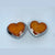 Orange LED Heart Shape Side Marker Indicators (Pair)