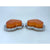 Orange LED Heart Shape Side Marker Indicators (Pair)