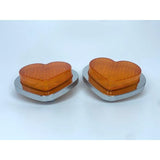Orange LED Heart Shape Side Marker Indicators (Pair)