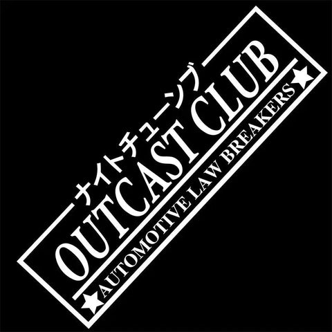Outcast Club Car Stickers JDM Windshield Decal