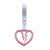 Pink Broken Heart Tsurikawa White PVC Strap