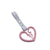 Pink Broken Heart Tsurikawa White PVC Strap