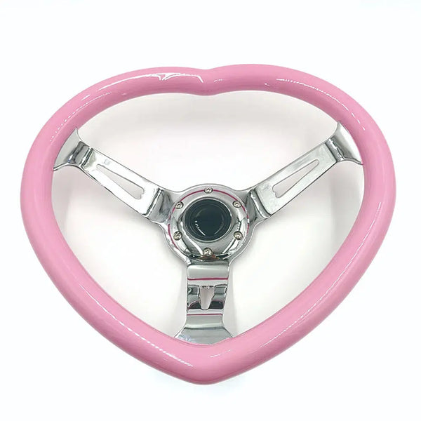 Pink Heart Steering Wheel 350mm High Quality