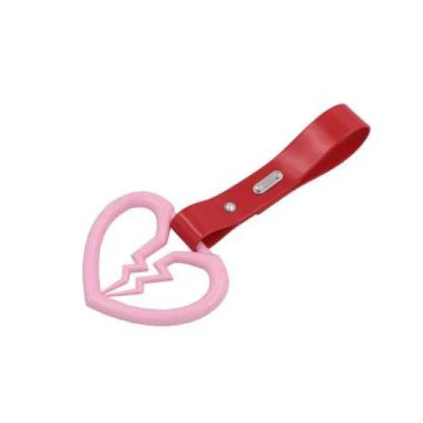 Pink Broken Heart Tsurikawa Pink PVC Strap JDM Performance