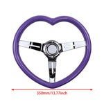 Purple Steering Wheel Heart Steering Wheel 350mm