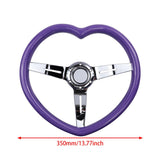 Purple Steering Wheel Heart Steering Wheel 350mm