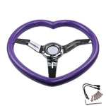 Purple Steering Wheel Heart Steering Wheel 350mm