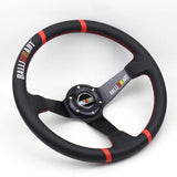 Ralliart Deep Dish Leather Steering Wheel 14inch