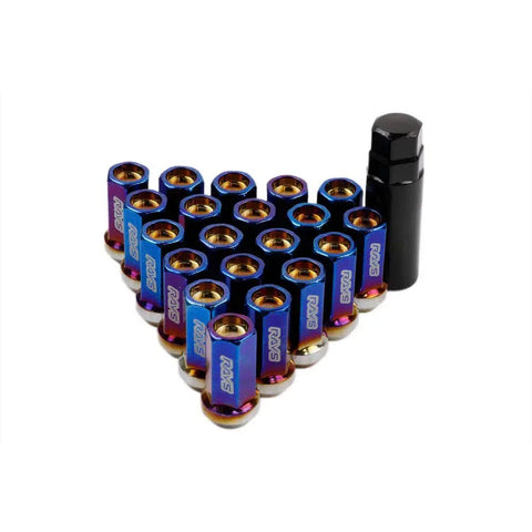 Rays Burnt Blue Alloy Wheel Lug Nuts