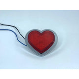 Red LED Heart Shape Side Marker Indicators (Pair)