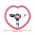 Heart Shaped Chrome Steering Wheel 350MM