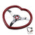 Heart Shaped Chrome Steering Wheel 350MM