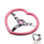 Heart Shaped Chrome Steering Wheel 350MM