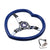 Heart Shaped Chrome Steering Wheel 350MM